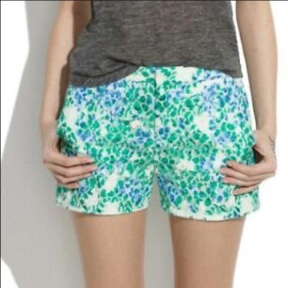 Madewell Painted Lace Floral Shorts